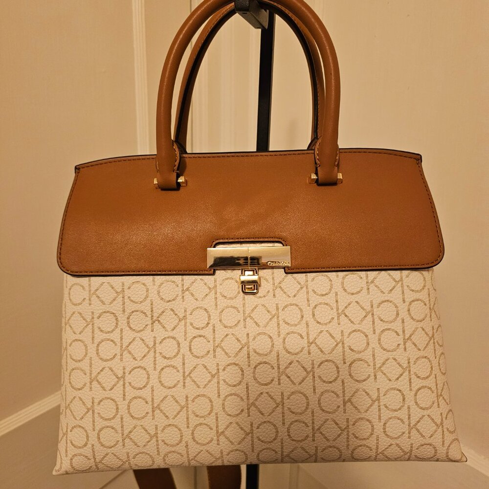 Calvin Klein Becky Turnlock Convertible Satchel